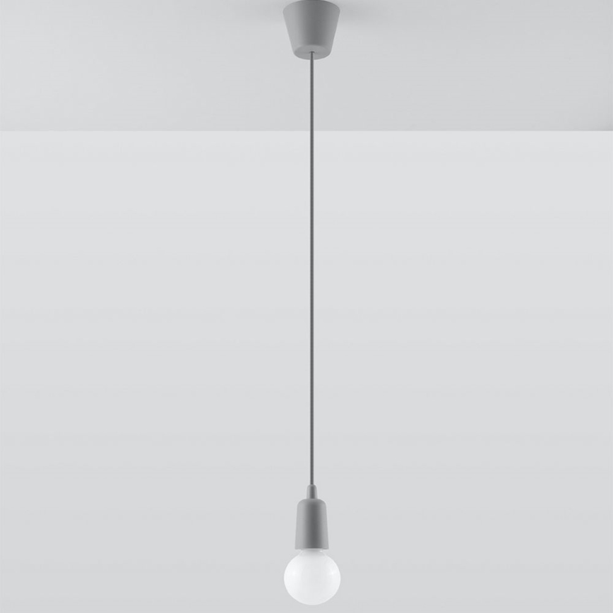 Luster na lanku DIEGO 1xE27/60W/230V siva