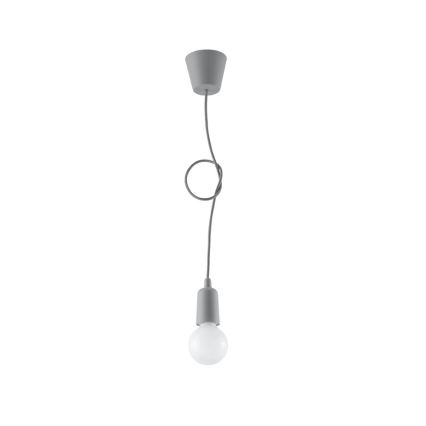 Luster na lanku DIEGO 1xE27/60W/230V siva