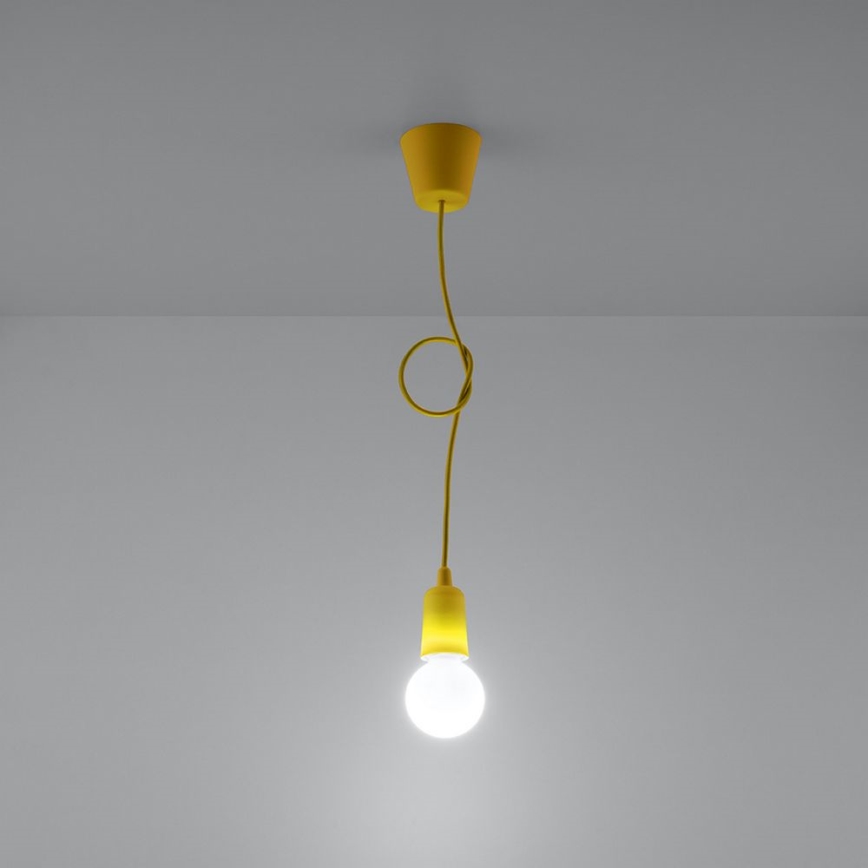 Luster na kablu DIEGO 1xE27/60W/230V žuta