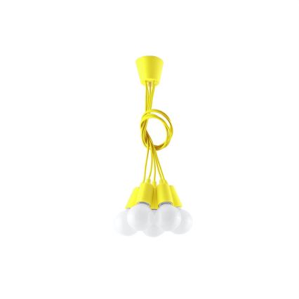 Luster na sajli DIEGO 5xE27/60W/230V žuti