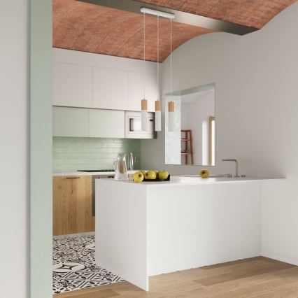 Luster na sajli PABLO 2xGU10/40W/230V bela/bukva