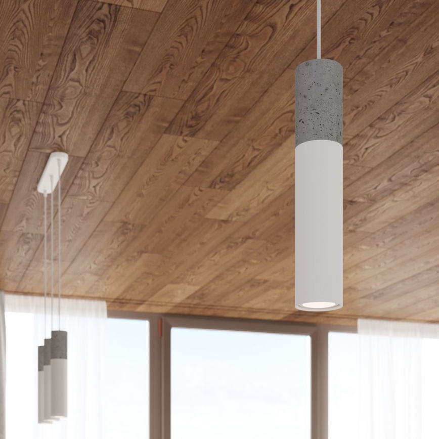 Luster na sajli BORGIO 3xGU10/40W/230V beton/metal beo