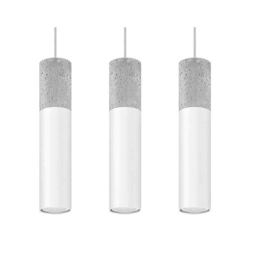 Luster na sajli BORGIO 3xGU10/40W/230V beton/metal beo
