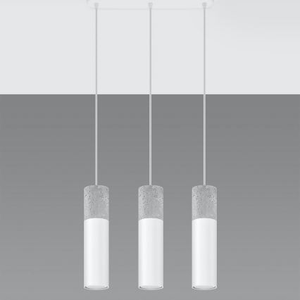 Luster na sajli BORGIO 3xGU10/40W/230V beton/metal beo
