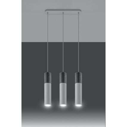 Luster na sajli BORGIO 3xGU10/40W/230V beton/metal beo