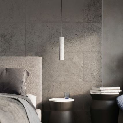 Luster na sajli LUVO 1xGU10/40W/230V beton/crna