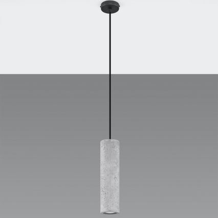 Luster na sajli LUVO 1xGU10/40W/230V beton/crna