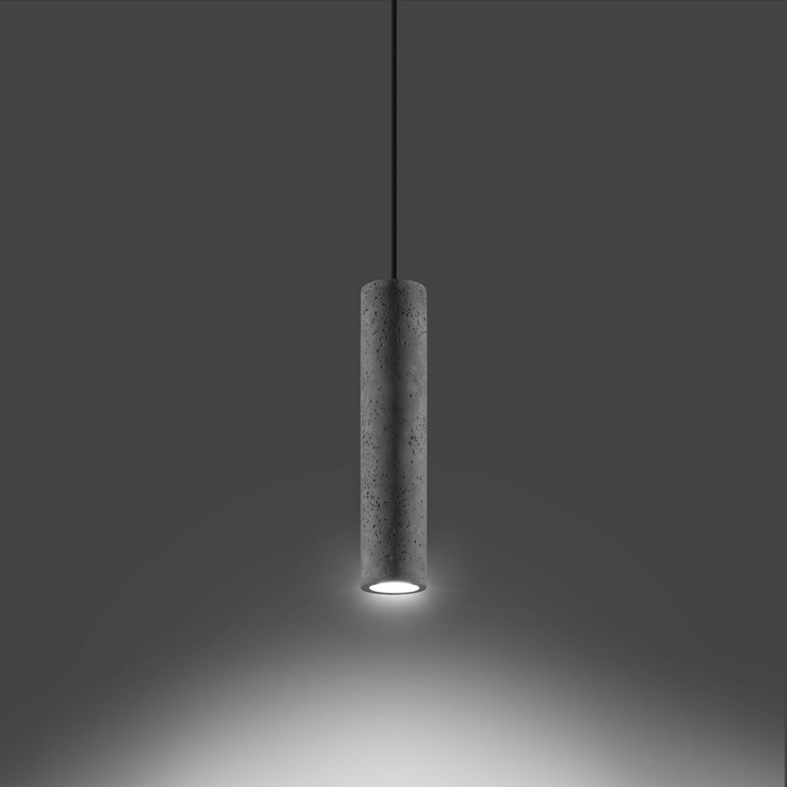 Luster na sajli LUVO 1xGU10/40W/230V beton/crna