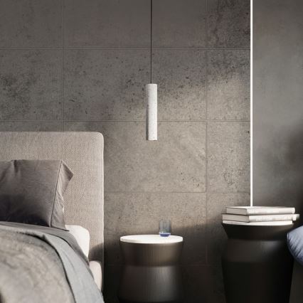 Luster na sajli LUVO 2xGU10/40W/230V beton/crna