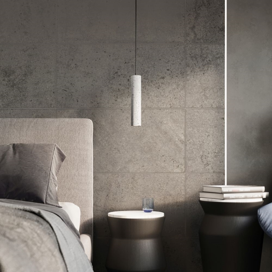 Luster na sajli LUVO 2xGU10/40W/230V beton/crna