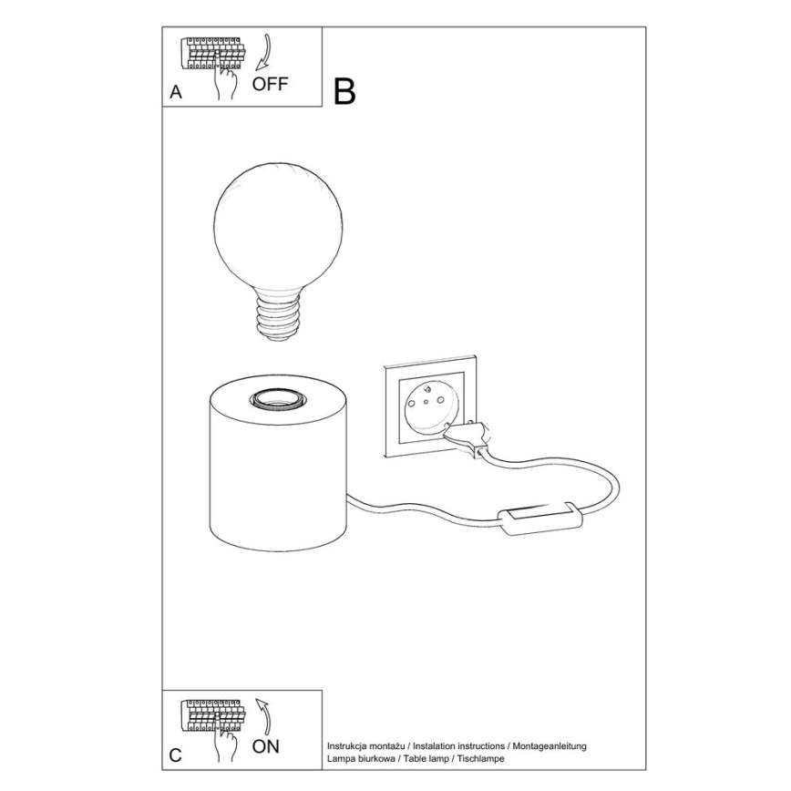 Stona lampa SALGADO 1xE27/60W/230V beton