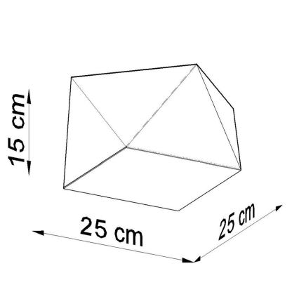 Plafonsko svetlo HEXA 1xE27/60W/230V belo