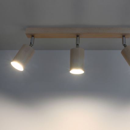 Reflektorska svetiljka BERGE 3xGU10/40W/230V bukva