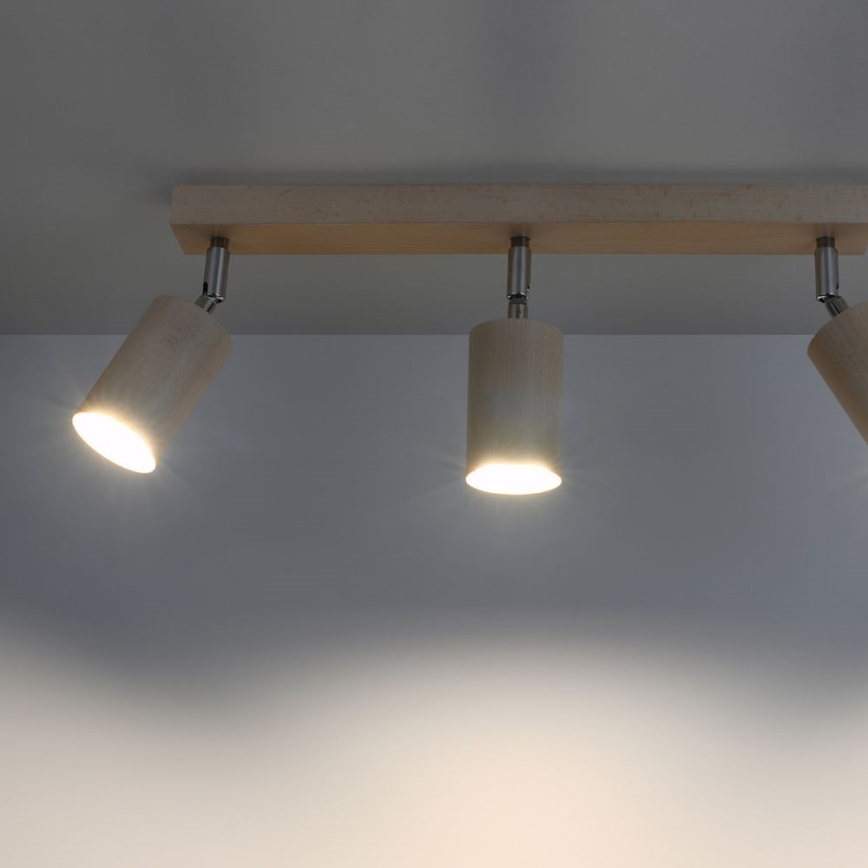 Reflektorska svetiljka BERGE 3xGU10/40W/230V bukva
