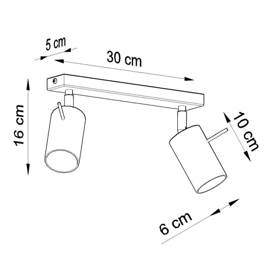 Spot svetiljka RING 2xGU10/10W/230V