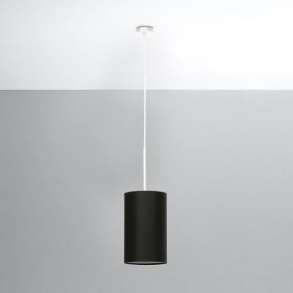 Luster na sajli OTTO 1xE27/60W/230V, prečnik 15 cm, crne boje