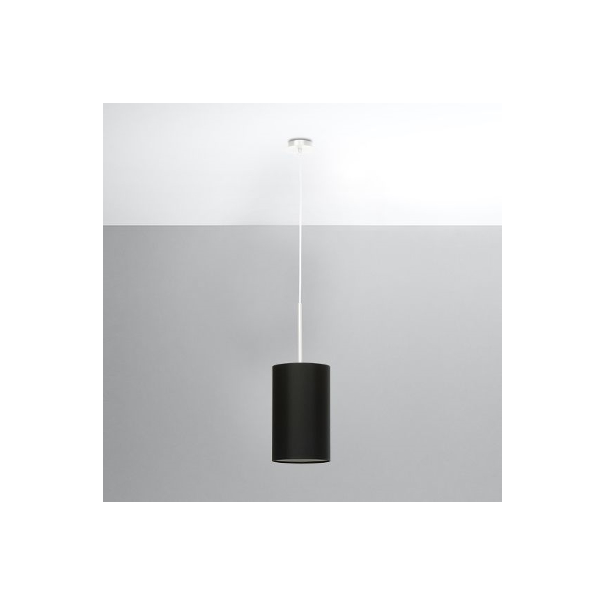 Luster na sajli OTTO 1xE27/60W/230V, prečnik 15 cm, crne boje