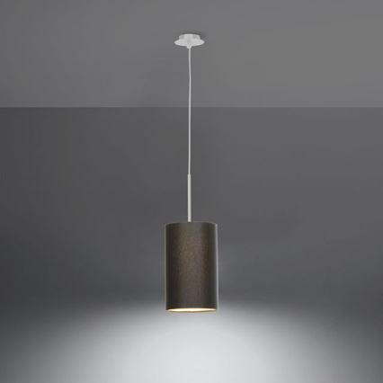 Luster na sajli OTTO 1xE27/60W/230V, prečnik 15 cm, crne boje
