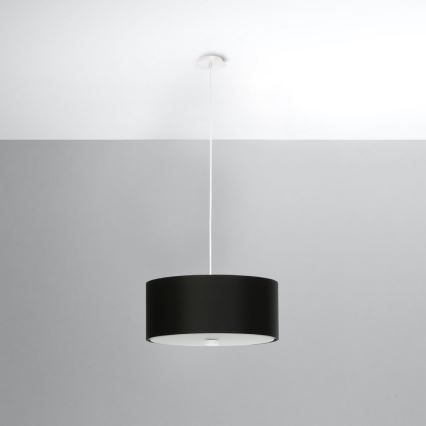 Luster na sajli SKALA 3xE27/60W/230V pr. 30 cm crni