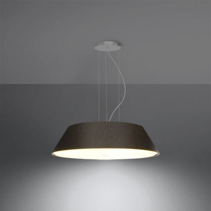 Luster na sajli VEGA 5xE27/60W/230V prečnik 60 cm crni