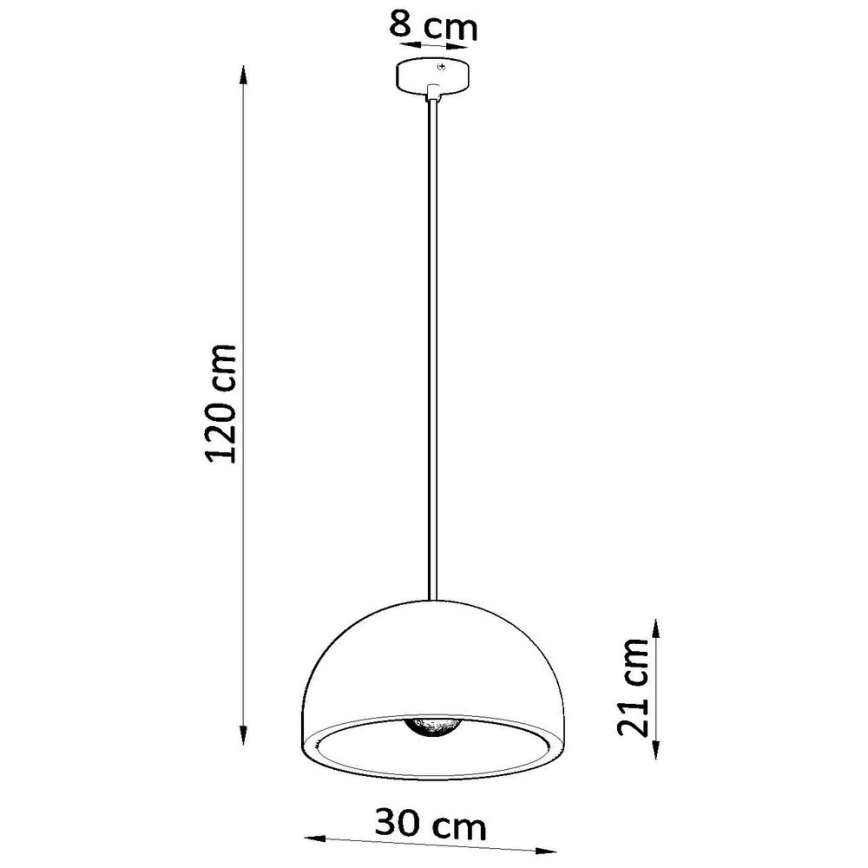 Luster na sajli PABLITO 1xE27/60W/230V beton