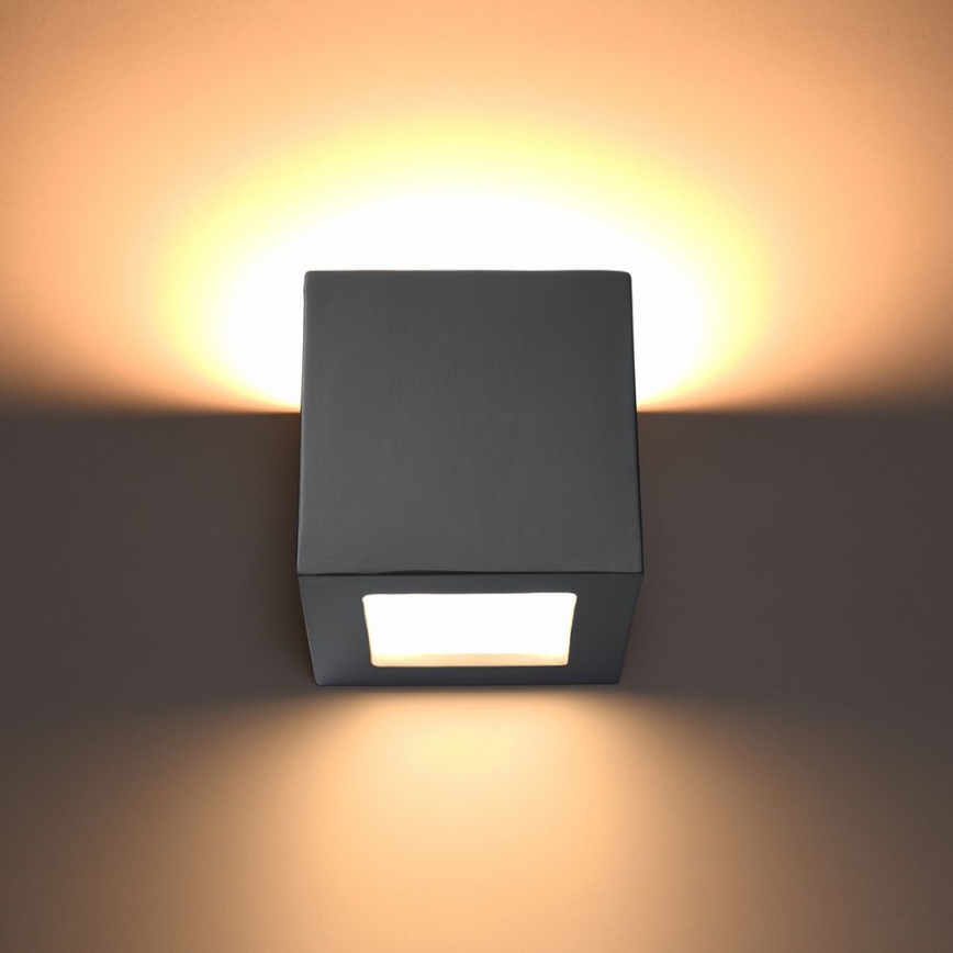 Zidna svetiljka LEO 1xE27/60W/230V siva