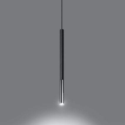 Luster na sajli MOSAIC 1xG9/12W/230V crna/sjajni hrom