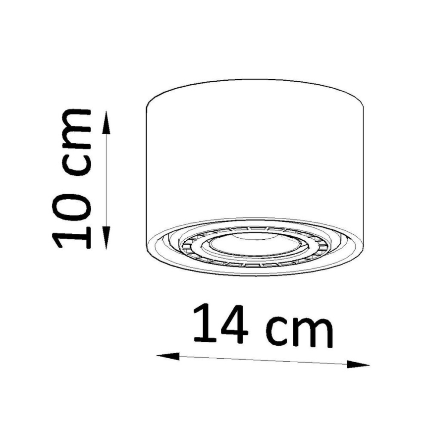 Plafonsko svetlo BASIC AR111 1xGU10/40W/230V buk