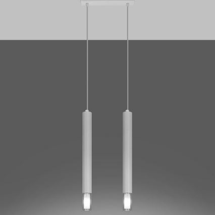 Luster na sajli VIZIER 2xG9/40W/230V bela