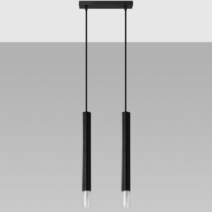 Luster na sajli VIZIER 2xG9/40W/230V crni