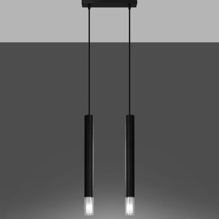 Luster na sajli VIZIER 2xG9/40W/230V crni
