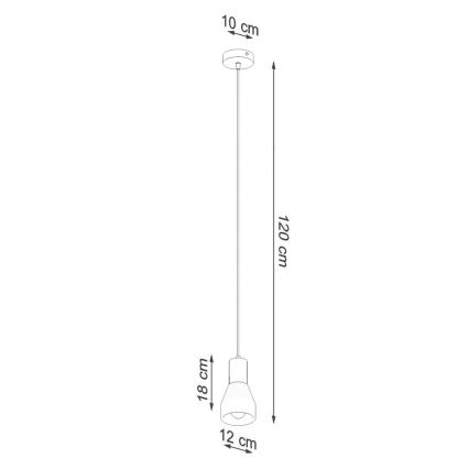 Luster na sajli QUBIC 1xE27/60W/230V beton/breza/buk/crna
