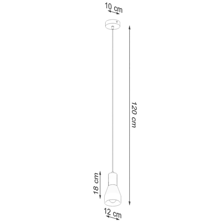 Luster na sajli QUBIC 1xE27/60W/230V beton/breza/buk