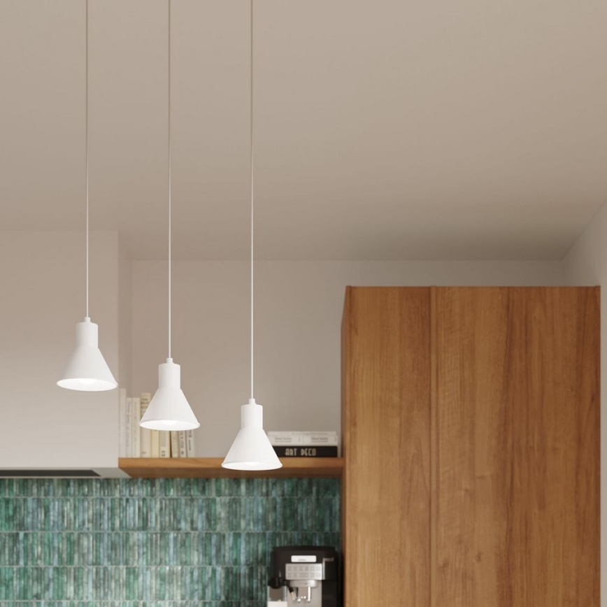 Luster na sajli TALEJA 1xE27/60W/230V bela