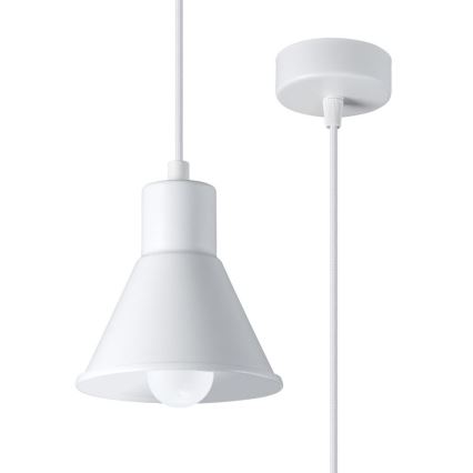 Luster na sajli TALEJA 1xE27/60W/230V bela