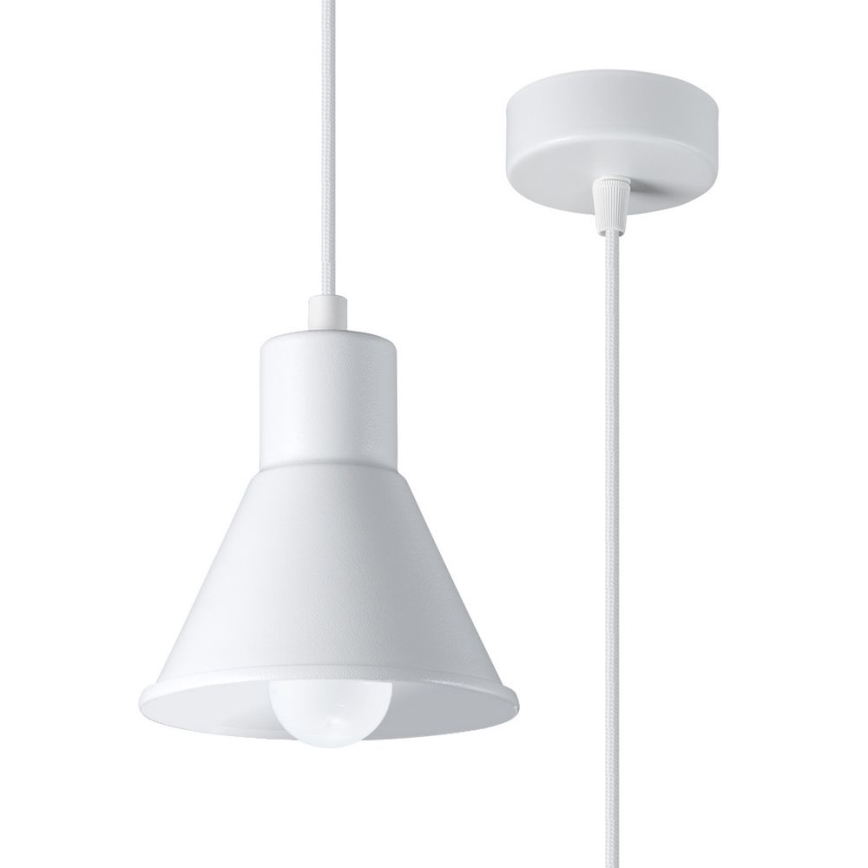 Luster na sajli TALEJA 1xE27/60W/230V bela