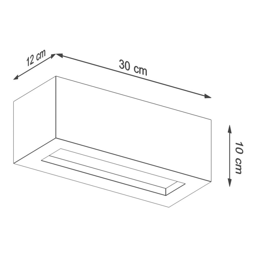 Zidna svetiljka VEGA 1xE27/60W/230V 30 cm beton