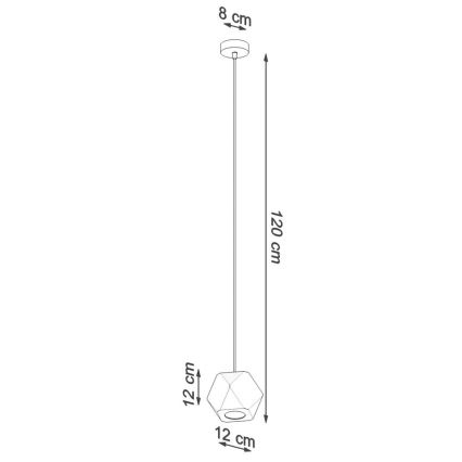 Viseći luster na sajli WOODY 1xGU10/40W/230V hrast