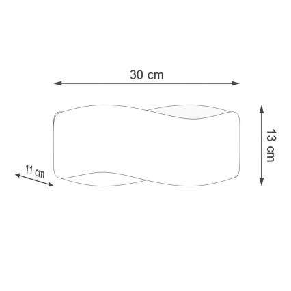 Zidno svetlo TILA 1xG9/40W/230V 30 cm belo