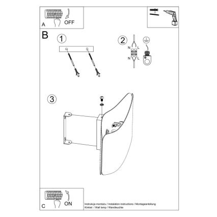 Zidna lampa TILA 1xG9/40W/230V 30 cm crna