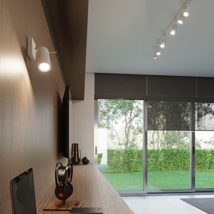 Zidna reflektorska svetiljka RING 1xGU10/10W/230V bela