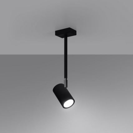 Luster na šipci NORANO 1xGU10/40W/230V crna