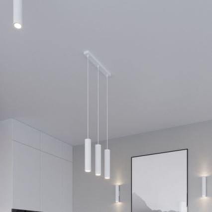 Luster na sajli LAGOS 3xGU10/10W/230V bela