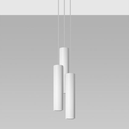 Luster na sajli LAGOS 3xGU10/10W/230V bela
