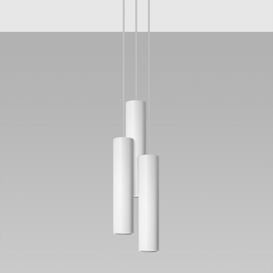 Luster na sajli LAGOS 3xGU10/10W/230V bela