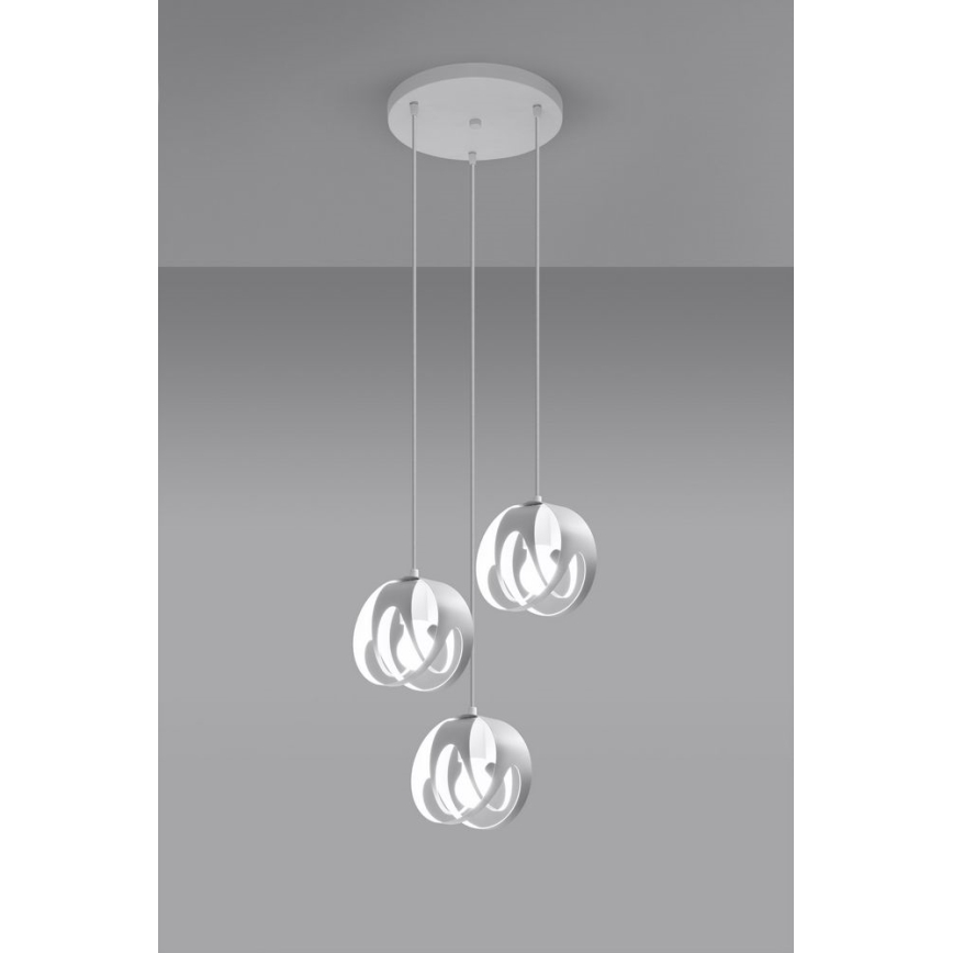 Luster na sajli TULOS 3xE27/60W/230V beo