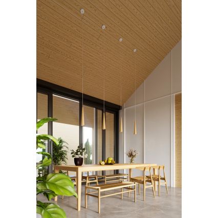 Luster na sajli SULA 1xGU10/10W/230V, prečnik 8 cm, bež