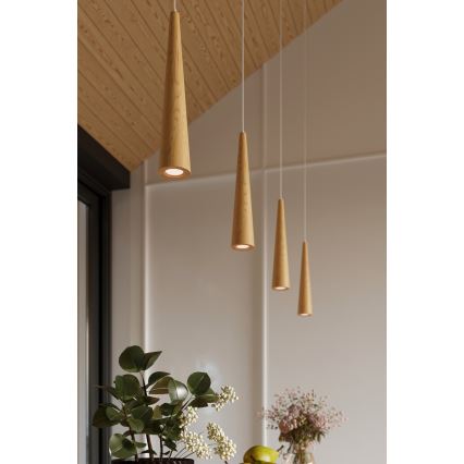 Luster na sajli SULA 1xGU10/10W/230V, prečnik 8 cm, bež