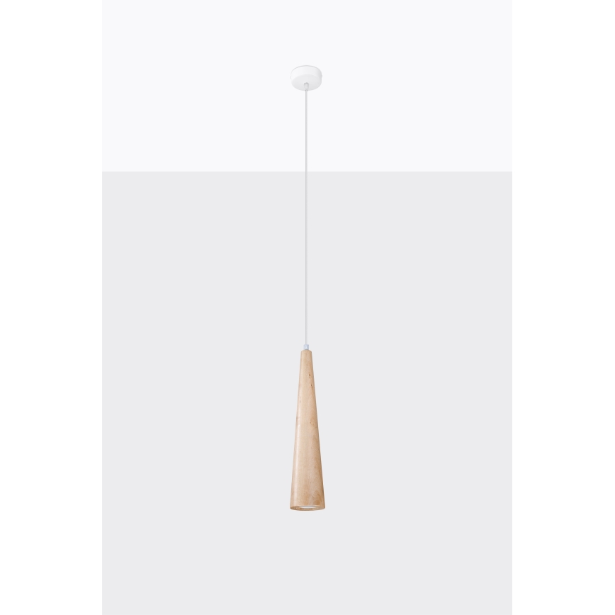 Luster na sajli SULA 1xGU10/10W/230V, prečnik 8 cm, bež