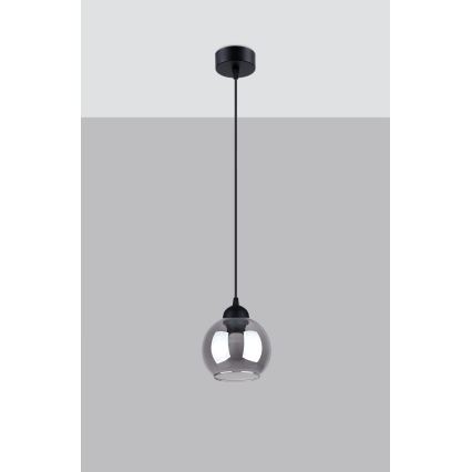 Luster na sajli ALINO 1xE27/60W/230V crna